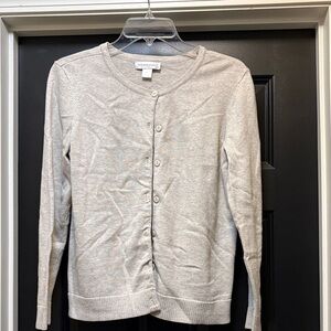 Christopher & Banks Light Gray Cardigan Sweater